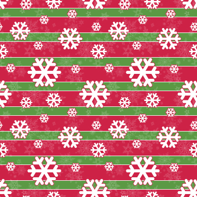 雪の結晶を散りばめたクリスマスカラーのシームレスパターン素材。