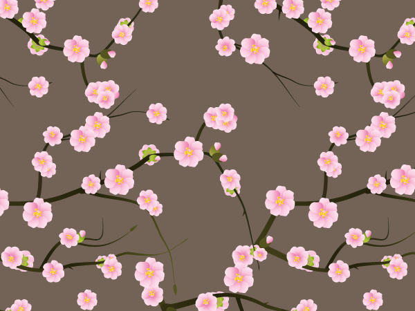 日本のわびさびを感じる桜パターン素材5種類セット