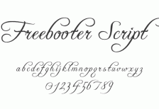 大胆なカールが華やかな、筆記体フォント「Freebooter Script」
