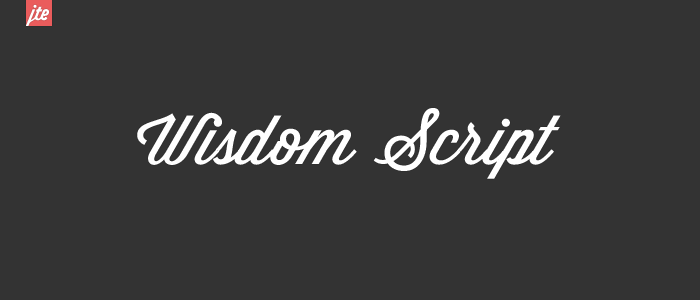 デザイン性の高い、レトロ・ビンテージ風筆記体フォント「Wisdom Script」