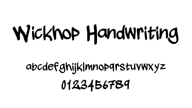 フリー素材 マジックペン風のラフな手書きフォント Wickhop Handwriting