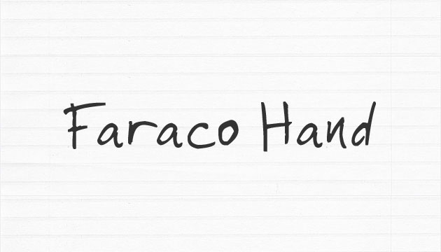 ペンで走り書きしたような手書き風英語フォント「Faraco Hand」