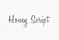滑らかなインクのラインがきれいな筆記体フォント「Honey Script」