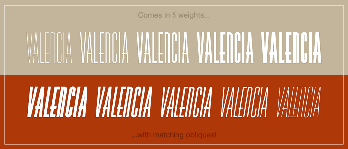 ファッション雑誌に使われていそうなエレガントな英語フォント「Valencia」