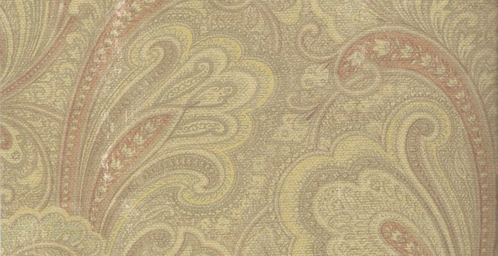 絨毯のような布の質感のベージュ系ペイズリー柄テクスチャー素材
