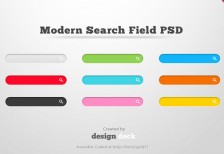 角丸デザインのシンプルなサーチフォームPSD。カラーバリエーションは9種類。