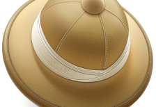 MacのSafari用にデザインされたリアルな質感の探検家帽子のデスクトップアイコン
