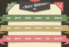 free-psd-web-parts-retro-ribbons