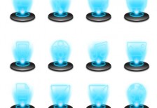 free-desktop-icons-blue-holographic