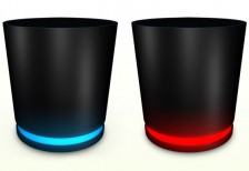 赤と青のライトがクールなごみ箱のデスクトップアイコン