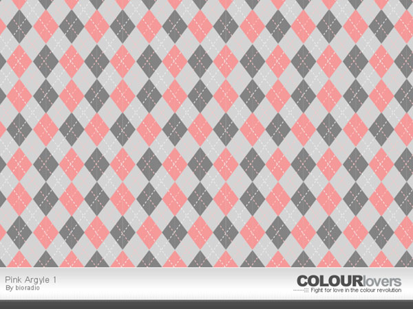 グレーとピンクがガーリーでおしゃれな雰囲気のアーガイルチェック柄パターン