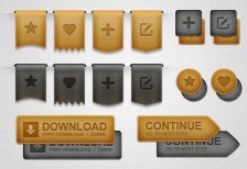 free-psd-leather-ribbons-elements