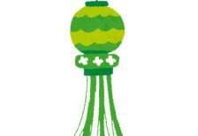 free-illustration-tanabata-kazari-green