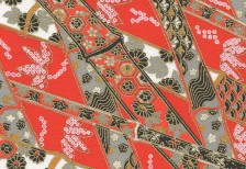 竹をデザインしたフリー和柄テクスチャー。赤・黒・金の日本的な配色がとっても綺麗。