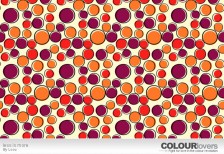 オレンジと紫の色の組み合わせが綺麗なドット柄パターン