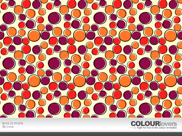 オレンジと紫の色の組み合わせが綺麗なドット柄パターン
