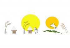 free-illustration-set-otsukimi-usagi-omochi
