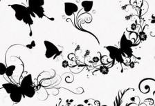 free-brushes-butterfly-floral-qbrushes