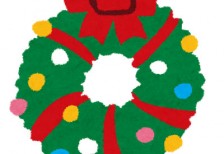 free-illustration-christmas-wreath-irasutoya