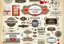 free-vector-different-vintage-christmas-02