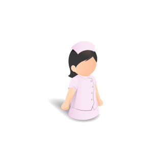 ピンクのナース服を着た看護婦さんを描いた可愛いイラストアイコン