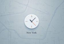 New York の時計をイメージしたPSD素材。シンプルな色使いと柔らかい立体感がオシャレ。