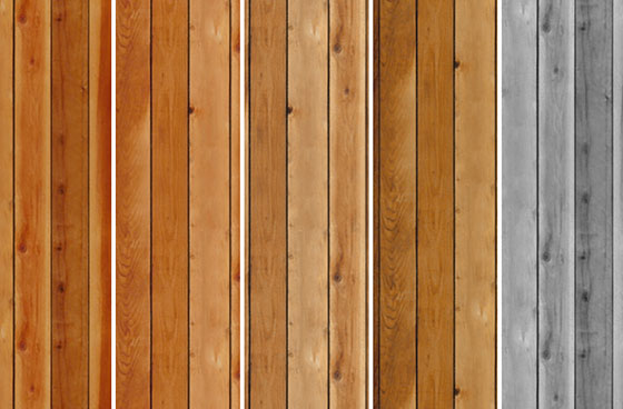 木のテクスチャーを使ったウッドタイル風シームレスパターンセット