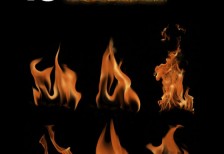 13種類の燃え盛る炎を収録したブラシセットです。燃えるエフェクト用に。