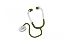 聴診器を描いたイラストアイコン。医療やお医者さんがテーマのデザインに。