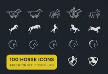 free-icons-100-horse-bestpsdfreebies