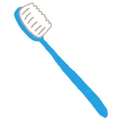 フリー素材 | 青い歯ブラシを描いたイラスト。シンプルでワンポイントに使いやすいデザイン。