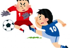 free-illustration-soccer-shot-irasutoya