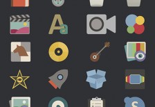 free-icons-flat-retro-modern2-behance