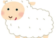 可愛い子羊をデザインしたイラスト。手書き感のあるタッチ温かい雰囲気。