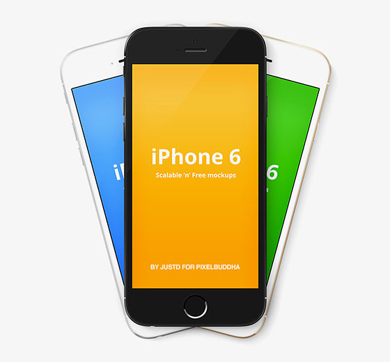 フリー素材 Iphone6のモックアップpsd スマートオブジェクトで制作されたスクリーンが便利