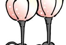 ピンク色の可愛い雪洞（ぼんぼり）のイラスト。ひな祭りデザインに。