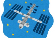 国際宇宙ステーション(ISS)を描いたイラスト