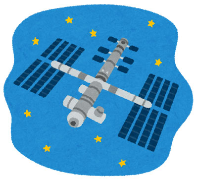 無料素材 国際宇宙ステーション Iss を描いたイラスト