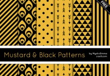 Mustard & Black Patterns Preview